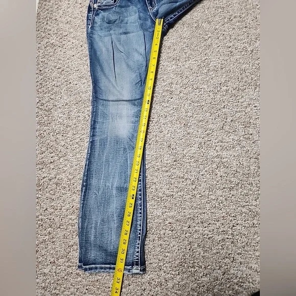 Miss Me Blue Jeans with Silver Wing Embellishments - Picture 13 of 15